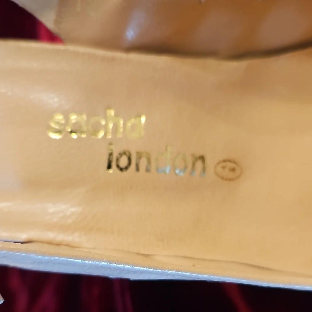 Peach Slingback Leather Heels - Picture 3 of 9